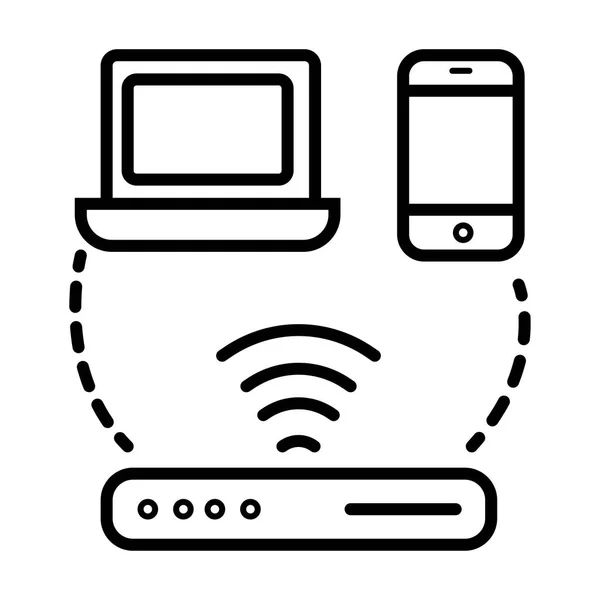 Technologie Wifi Ikona Vektor Ilustrátor — Stockový vektor