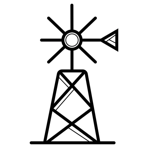 Windmill Icon Vector Illustratör Mill — Stock vektor