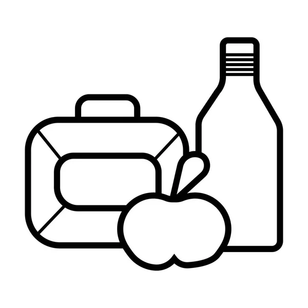 Lunchbox Icon Vektor Illustrator Essen — Stockvektor