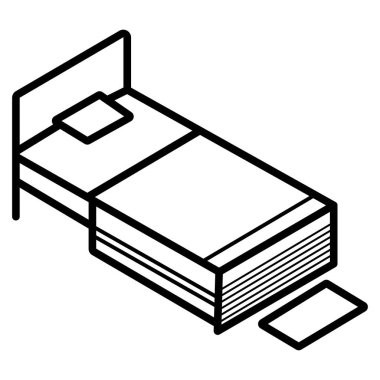 Yatak odası simge vektör Illustrator foto