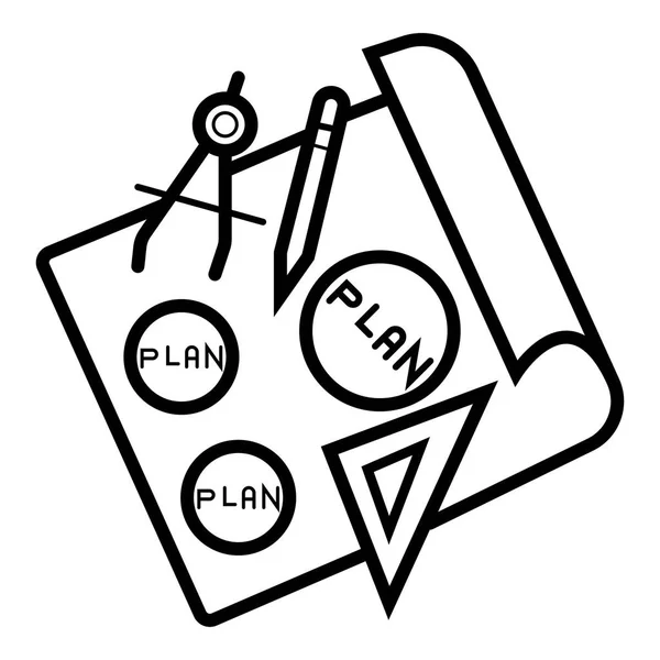 Plan Icon Vektor Illustrator Foto — Stockvektor