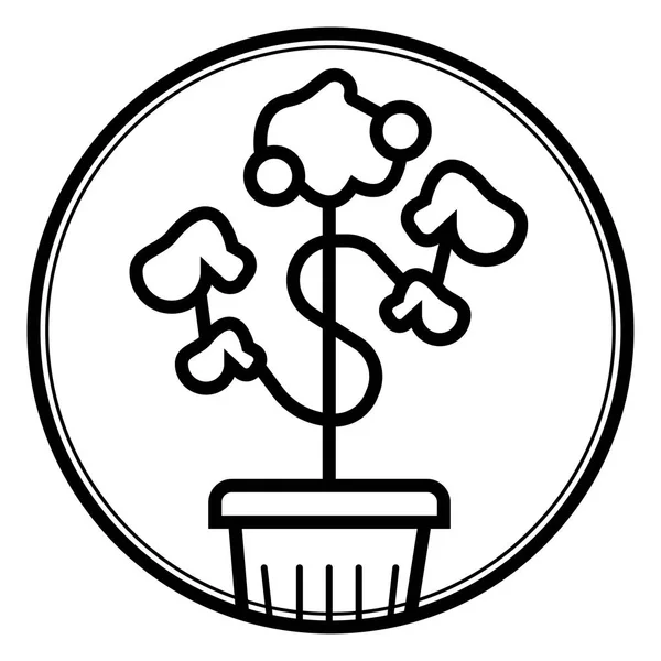 Money Growth Icon Vector Illustrator — Stock Vector
