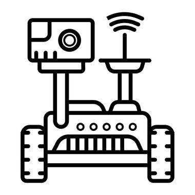 Mars bilim laboratuvarı izole edilmiş vektör simgesi