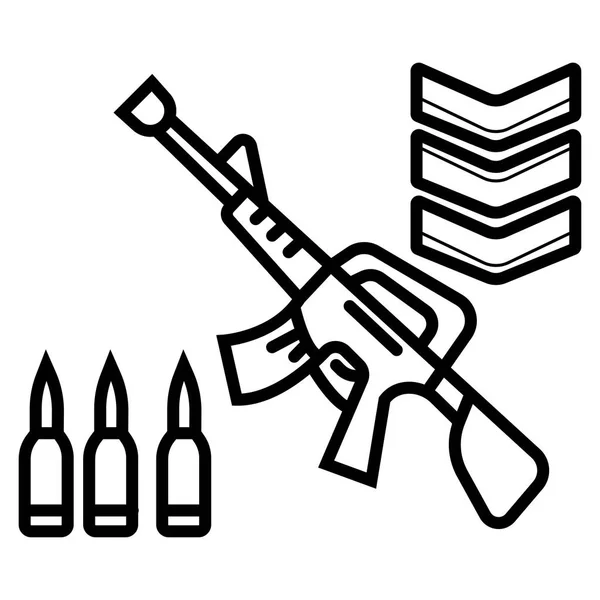 Arm Ikona Vektor Ilustrátor Zbraň — Stockový vektor