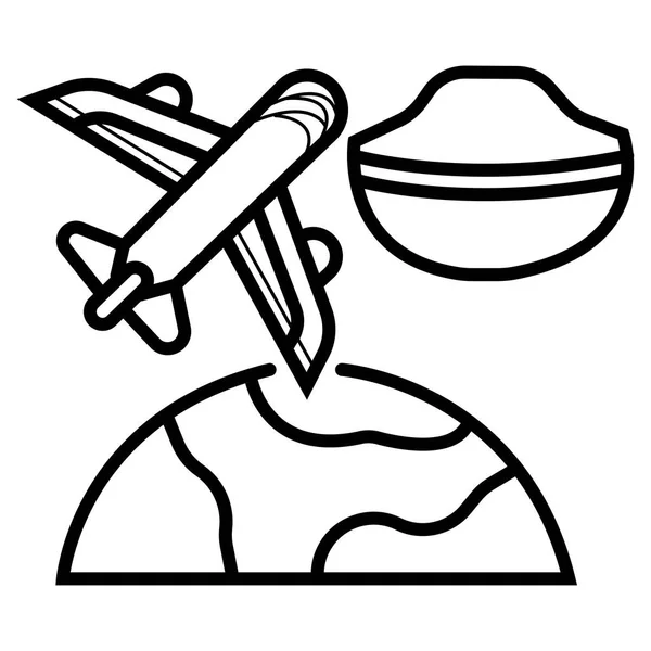 Kapitän Symbol Vektor Illustrator Reise — Stockvektor