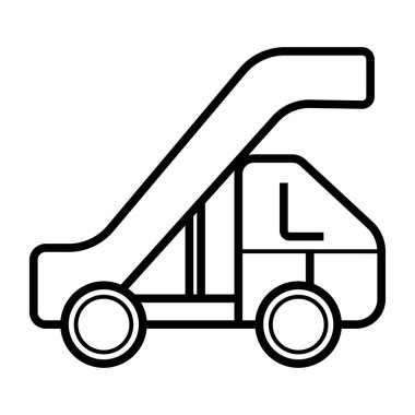 Uçak satırı simgesi, yol açın. Vektör çizim