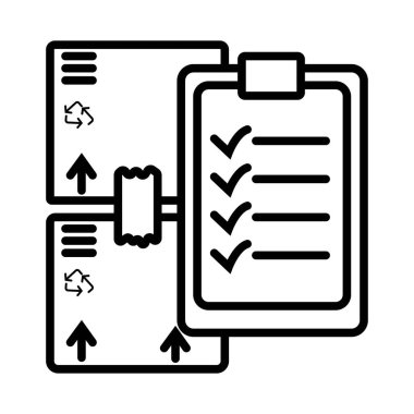 Kontrol listesi simgesi. vektör illüstrasyonu