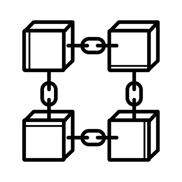 Blockchain アイコン ベクトル図 — ストックベクタ