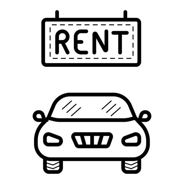 Simge Rent Car Vektör Çizim — Stok Vektör