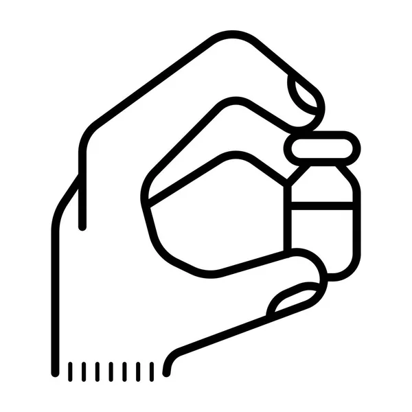 Ikona Pilulky Ruce Vektorové Ilustrace — Stockový vektor