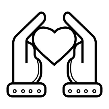 yandan simgesi kalp. vektör çizim