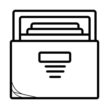 Dolap dosyaları simgesi. Vektör çizim