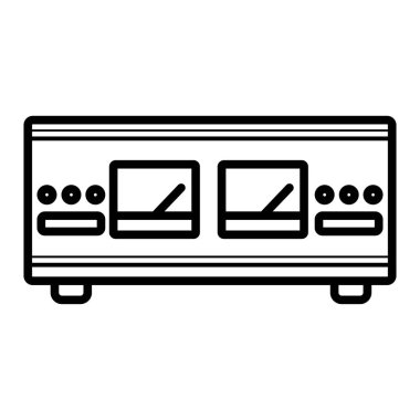 Voltmetre kadranı ile ölçmek ölçüm gerilim için. Vektör çizim