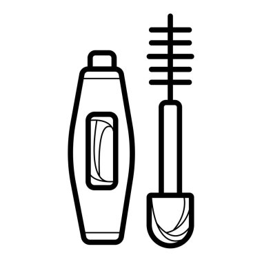 Maskara simgesi. Vektör çizim