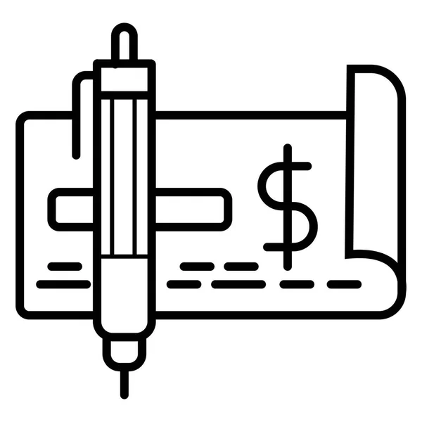 Ícone Verificação Dinheiro Dinheiro Banco Ilustração Vetorial — Vetor de Stock