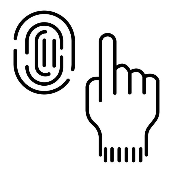 Fingerprint Icon Fingerprint Vector Illustration — Stock Vector