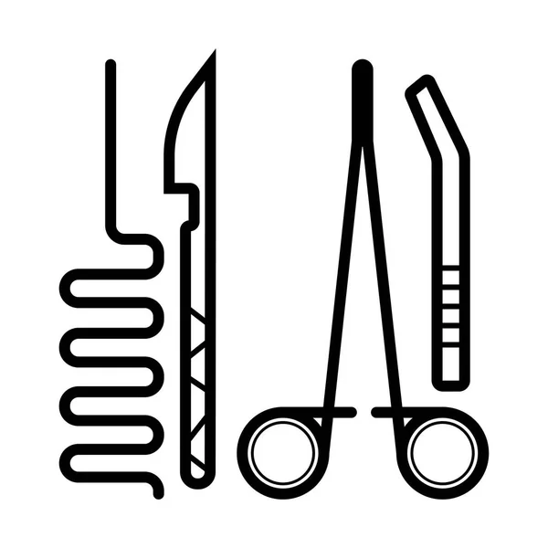 Surgical Instruments Icon Vector Illustration — Stock Vector