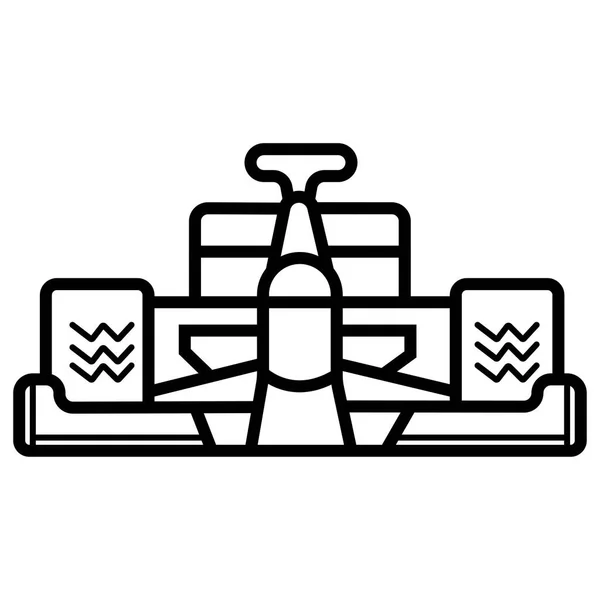 Formula Racing Car Icon Vector Illustration — Stock Vector