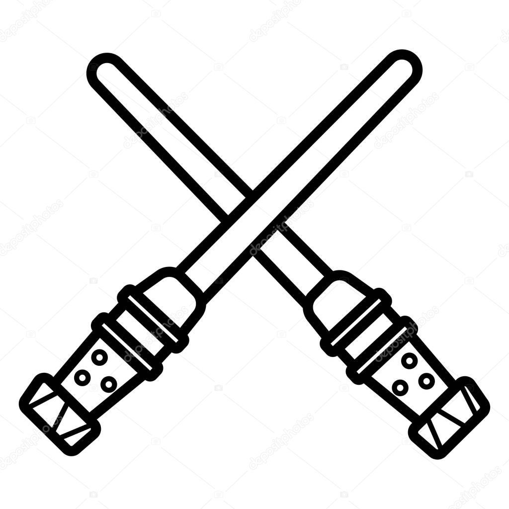 Light sword icon. Vector illustration