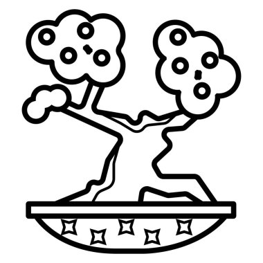 Japon bonsai ağacı, illüstrasyon