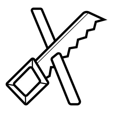 Testere simgesi. Vektör gördüm