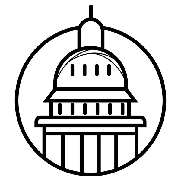 Estados Unidos Capitolio Edificio Fachada Este Washington Estados Unidos — Vector de stock