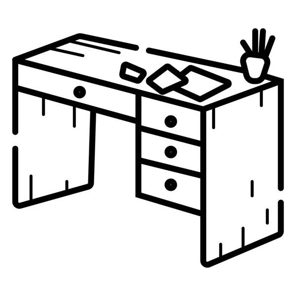 Иконка Стола Вектор Рабочего Стола — стоковый вектор
