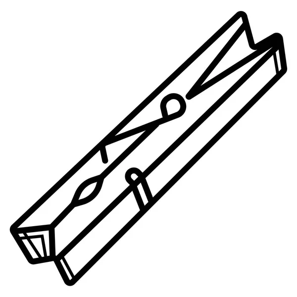 Clothespin Ikona Ilustracja Wektorowa — Wektor stockowy