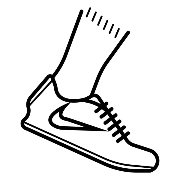 Fitness Sneakers Ícone Ilustração — Vetor de Stock