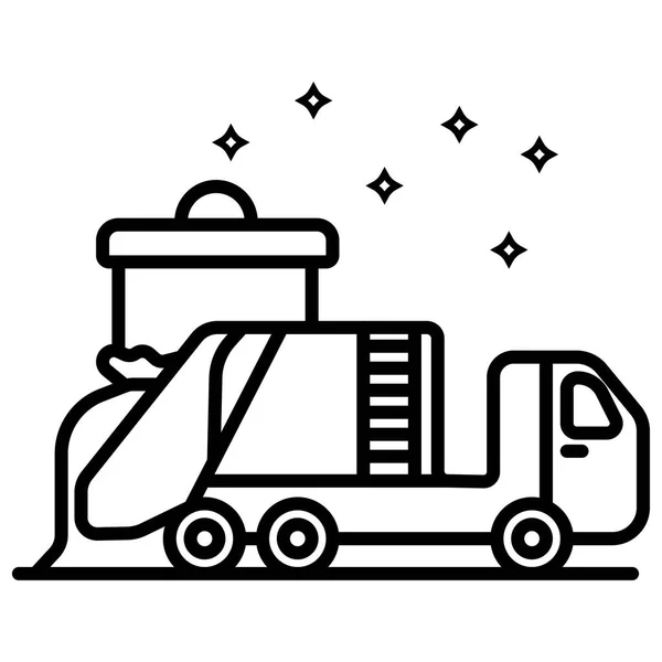 Caminhão Lixo Lata Lixo —  Vetores de Stock