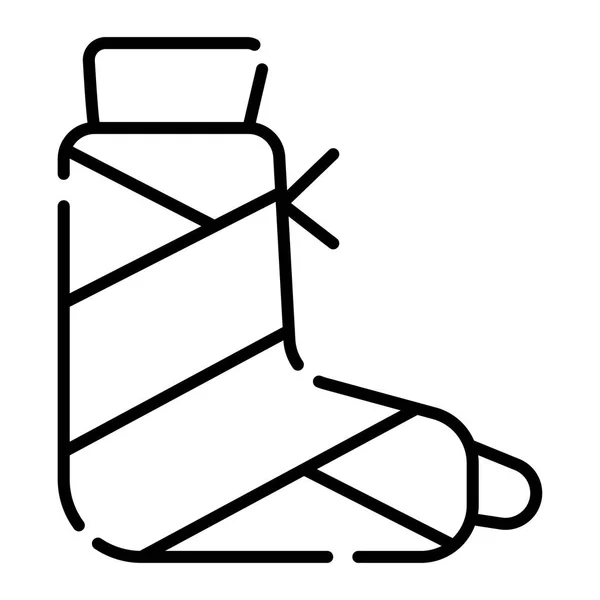 Icono Del Pie Roto Ilustración Vectorial — Vector de stock