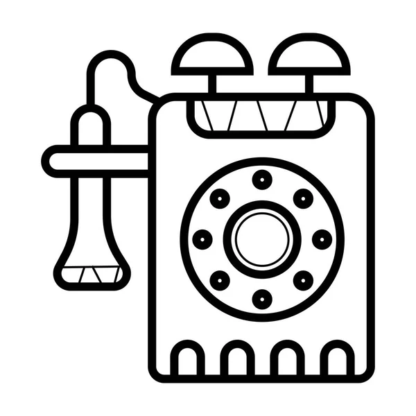 Régi Telefon Ikon Vektor — Stock Vector