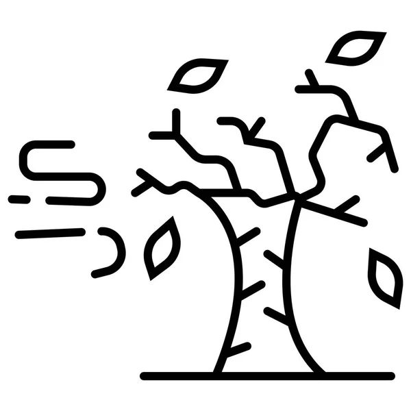 Strom Podzimní Vítr Pták Flyin — Stockový vektor