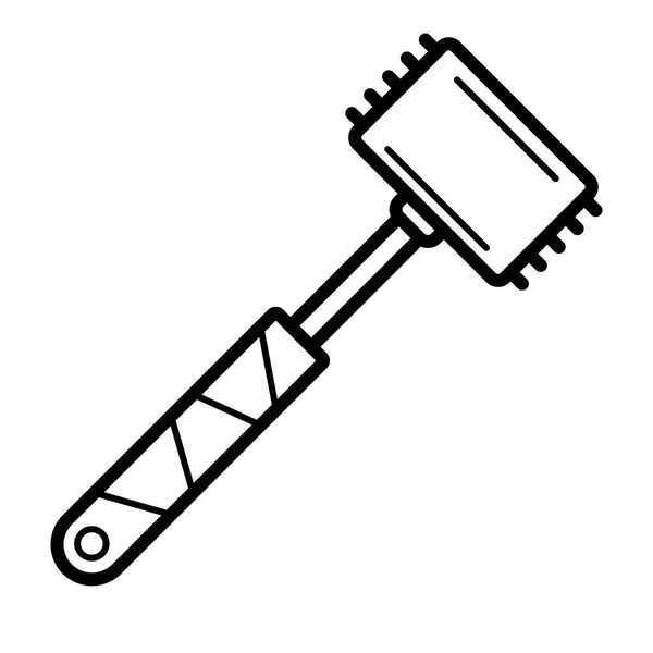 Meat Hammer Icon Vecto — Stock Vector