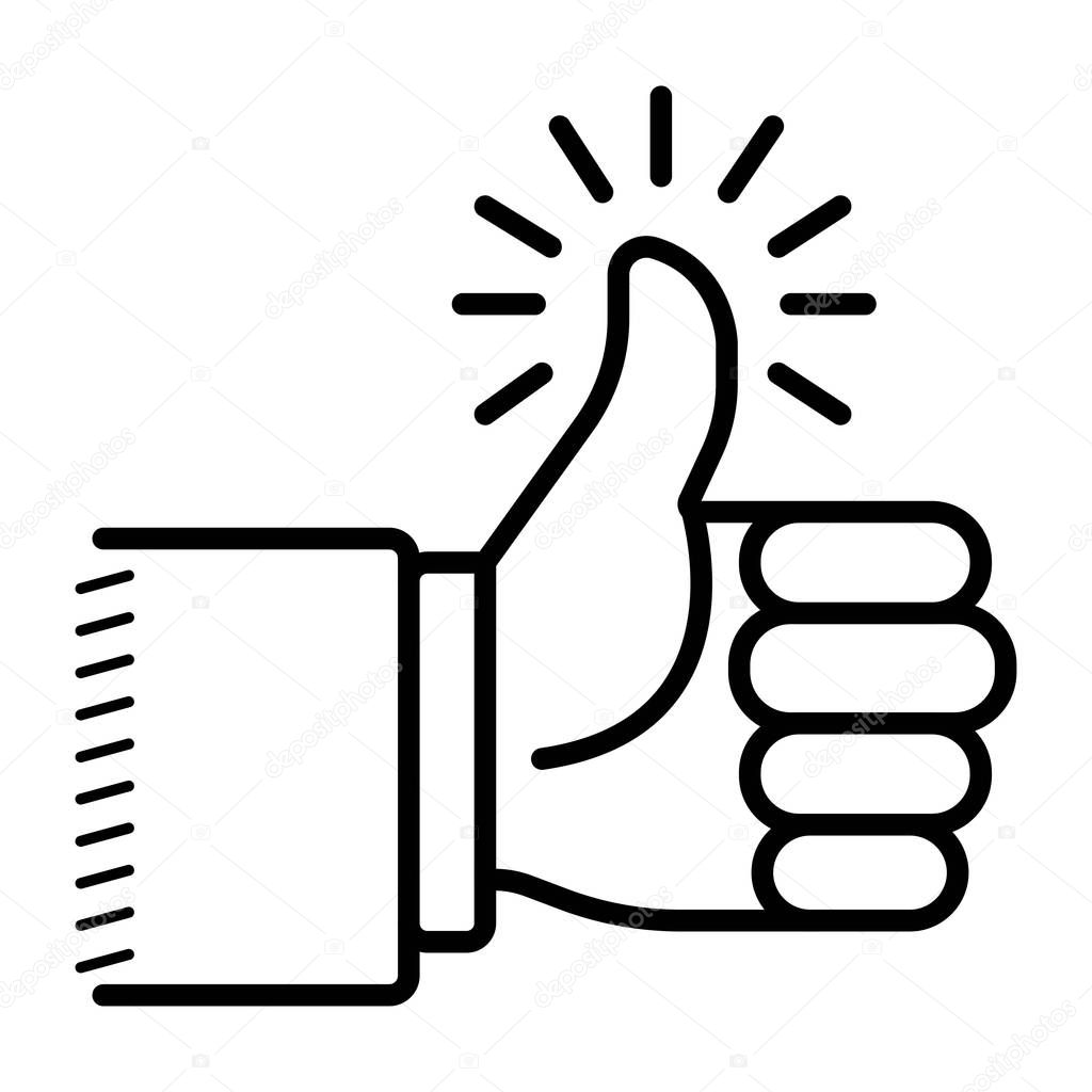 Thumb Up Icon, vector illustration