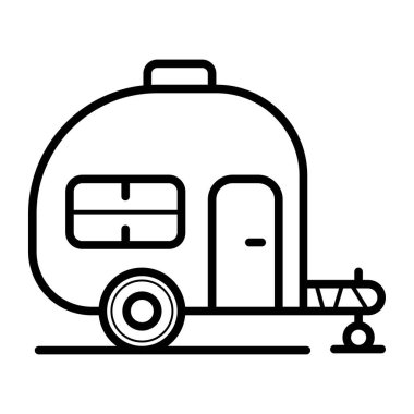 Karavan römork ev simge vektör