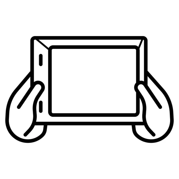 Control Different Devices Tablets Smartphones Icon Vector — Stock Vector
