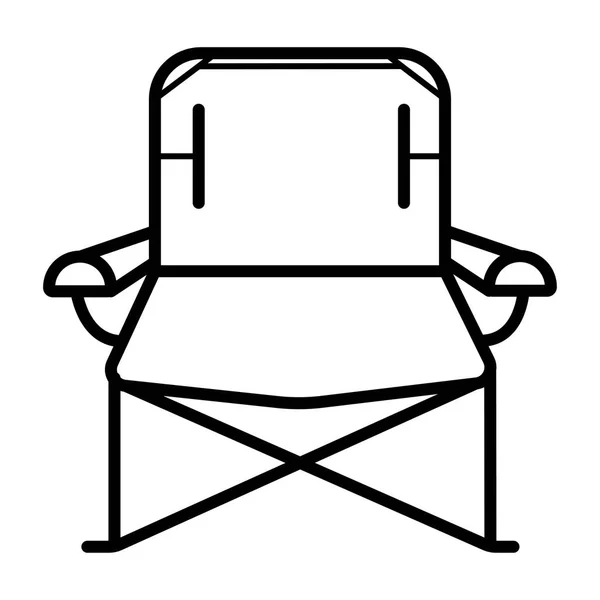 キャンプ椅子のアイコン ベクトル — ストックベクタ