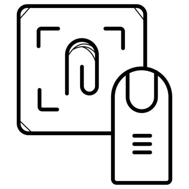 Parmak izi inceden inceye gözden geçirmek simge vektör