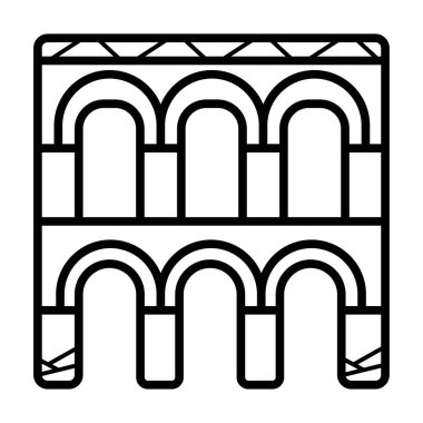 Segovia Su kemeri simge vektör 