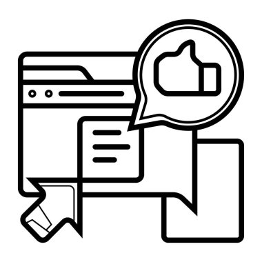 İnternet pazarlama simge vektör