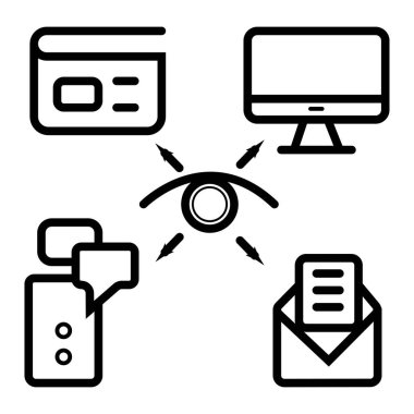 İnternet pazarlama simge vektör
