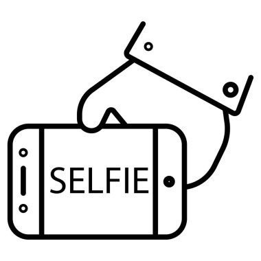 Simge Selfie, vektör çizim