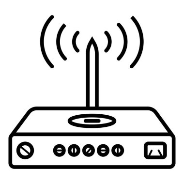Kablosuz yönlendirici simge vektör dolu