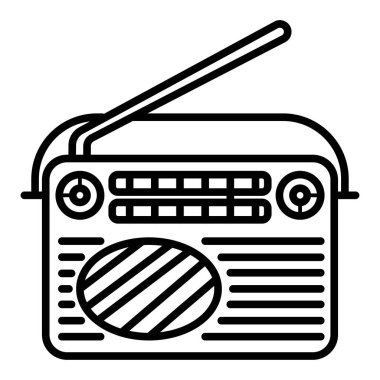 Radyo kutsal kişilerin resmi, vektör çizim