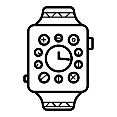 SmartWatch izle akıllı vektör simgesi