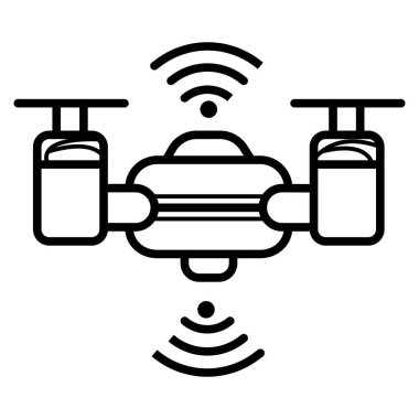 İHA simgesi, vektör illüstrasyonu