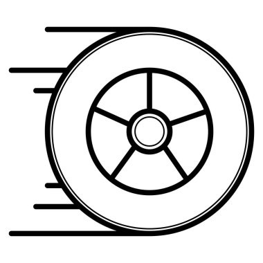 Araba tekerlek vektör simge tasarlamak