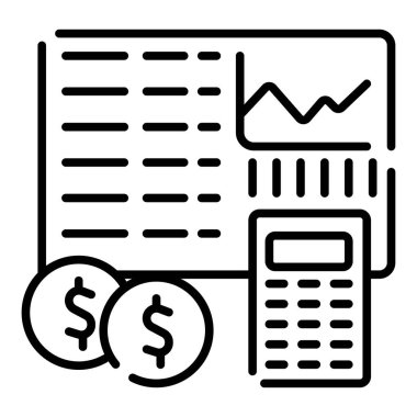 Muhasebe simgesi. , vektör çizim