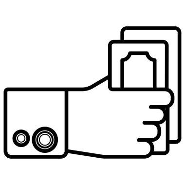 Elinde nakit simge vektör